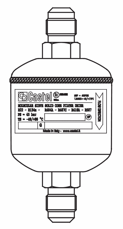實(shí)心干燥過(guò)濾器4341/6,100%分子篩,SAE直螺紋接頭